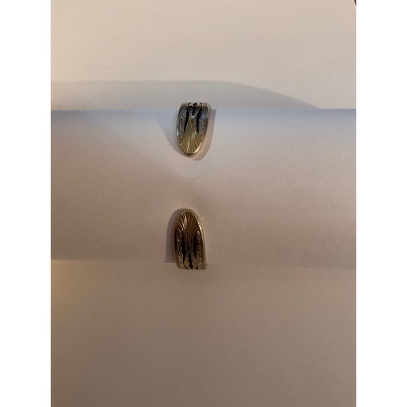 Montana Silversmiths Silver and Gold Tone Small Cuff Bracelet Tribal Design - Picture 3 of 7